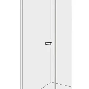 Commander Vite Porte battante Alterna lin.3 Noir mat Verre clair CareTec Pro
